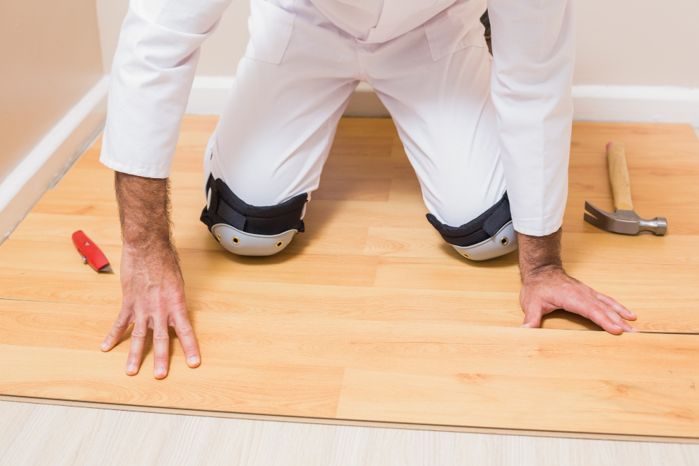 Installation parquet avant vitrification