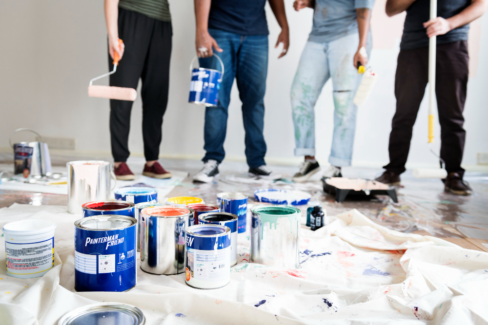 Chantier de peinture intérieure